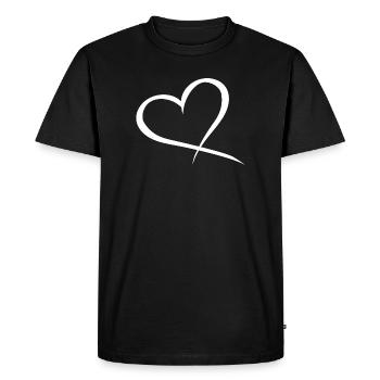 Amour de conception de coeur - T-shirt Premium bio Homme - noir - Devant - Nico (187cm)