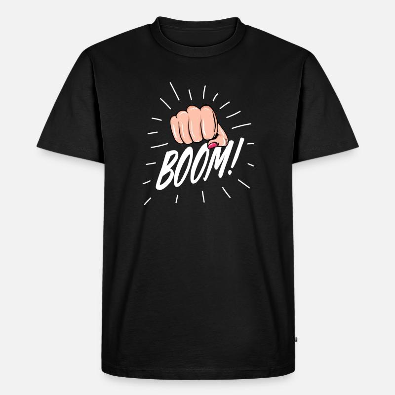 Strip Pop mit weiblicher Faust - Männer Premium Bio T-Shirt - Schwarz