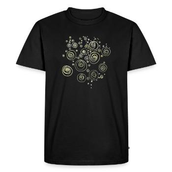 Shells / Spirals Abstract - Men's Premium Organic T-Shirt - black - Front - Nico (187cm)