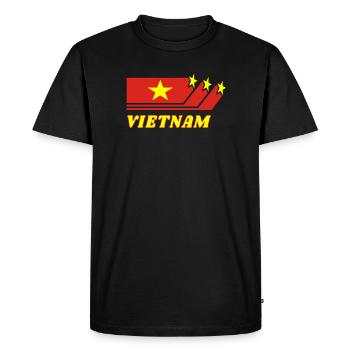 Vietnam Asie du Sud-Est Drapeau Asie Cadeau - T-shirt Premium bio Homme - noir - Devant - Nico (187cm)