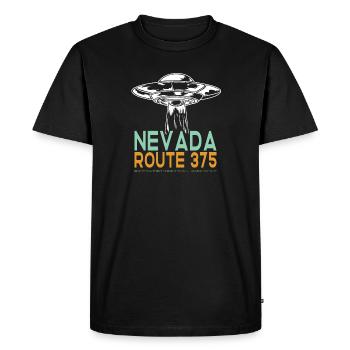 UFO Nevada Route 375 Extraterrestrial Highway - Men's Premium Organic T-Shirt - black - Front - Nico (187cm)