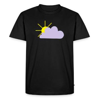 Sun peeks out from behind the cloud - Men's Premium Organic T-Shirt - black - Front - Nico (187cm)