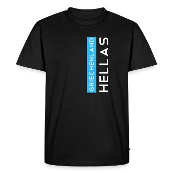 Greece Hellas - Men's Premium Organic T-Shirt - black - Front - Nico (187cm)