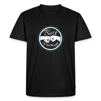 Badge des Meilleurs Poings des Amis - T-shirt Premium bio Homme - noir - Devant - Nico (187cm)