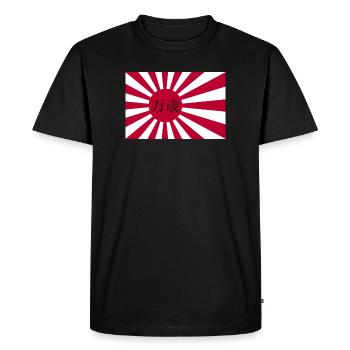 Drapeau japonais de la marine - T-shirt Premium bio Homme - noir - Devant - Nico (187cm)