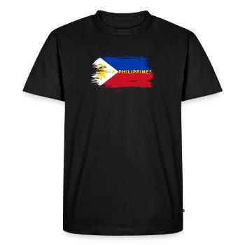 Philippines Flag / Gift Manila Filipino - Men's Premium Organic T-Shirt - black - Front - Nico (187cm)