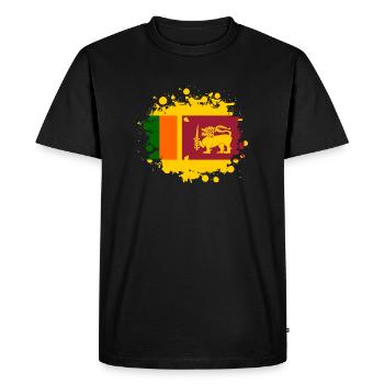 Sri Lanka Taches / Cadeau drapeau Asie du Sud Asie - T-shirt Premium bio Homme - noir - Devant - Nico (187cm)