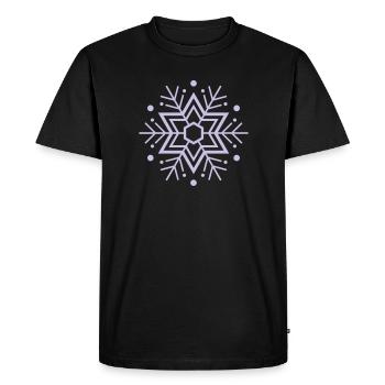 snowflake - Men's Premium Organic T-Shirt - black - Front - Nico (187cm)