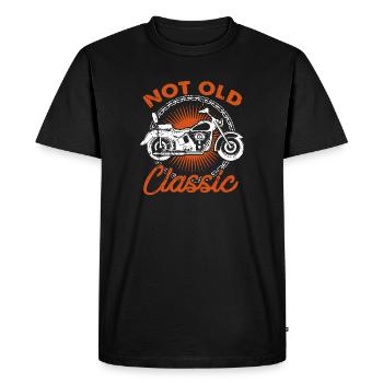 Chemise de grand-père de moto - T-shirt Premium bio Homme - noir - Devant - Nico (187cm)