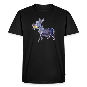 Âne Morgenstund - T-shirt Premium bio Homme - noir - Devant - Nico (187cm)