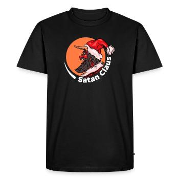 Bad Santa Claus Satan Claus Père Noël - T-shirt Premium bio Homme - noir - Devant - Nico (187cm)