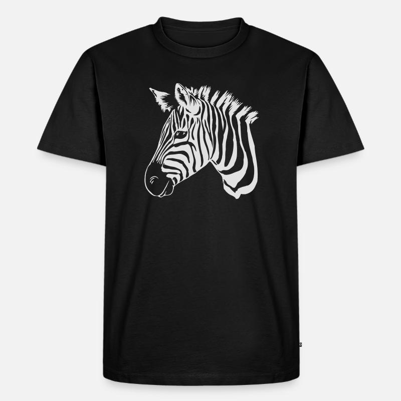 zebra light - Männer Premium Bio T-Shirt - Schwarz