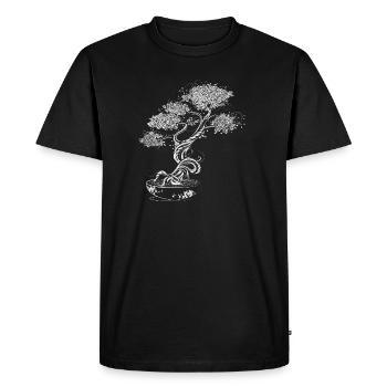 Bonsai tree - Men's Premium Organic T-Shirt - black - Front - Nico (187cm)