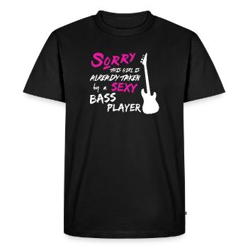 Pris par Sexy Bass Player Shirt - T-shirt Premium bio Homme - noir - Devant - Nico (187cm)