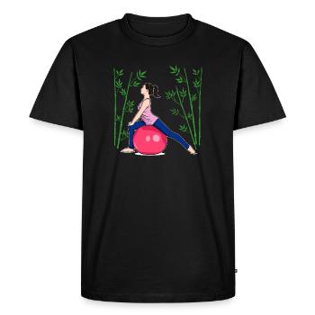 Exercices de Pilates Exercices de Fitness - T-shirt Premium bio Homme - noir - Devant - Nico (187cm)