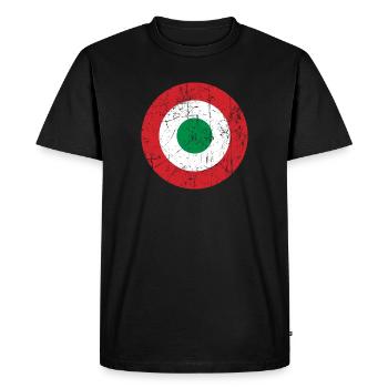 Italie coccarda avec effet vintage - T-shirt Premium bio Homme - noir - Devant - Nico (187cm)