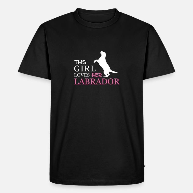 Labrador - Männer Premium Bio T-Shirt - Schwarz