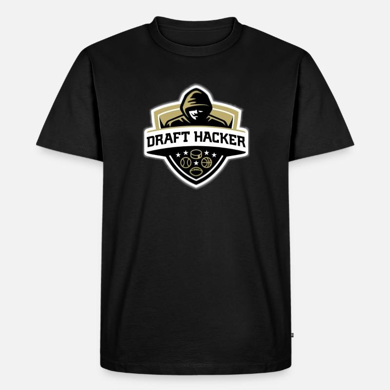 Draft Hacker - Männer Premium Bio T-Shirt - Schwarz