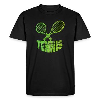 Tennis Raquette de tennis Tennis - T-shirt Premium bio Homme - noir - Devant - Nico (187cm)