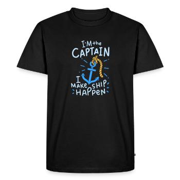 Boat Boating Boating - Men's Premium Organic T-Shirt - black - Front - Nico (187cm)