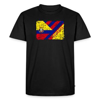 Equateur drapeau design / cadeau Amérique du Sud - T-shirt Premium bio Homme - noir - Devant - Nico (187cm)