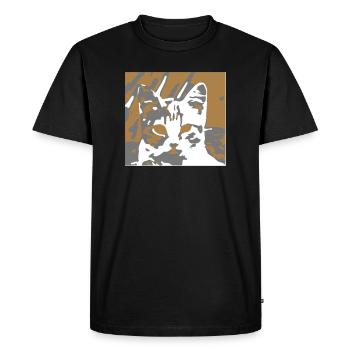 notre petit chat - T-shirt Premium bio Homme - noir - Devant - Nico (187cm)