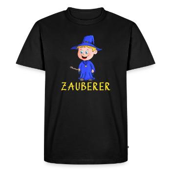 Magician - Wizard - Men's Premium Organic T-Shirt - black - Front - Nico (187cm)