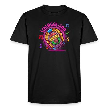 Schlager Fan Schlager Music Musique Jukebox Statement - T-shirt Premium bio Homme - noir - Devant - Nico (187cm)