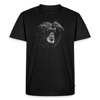 Monkey - Men's Premium Organic T-Shirt - black - Front - Nico (187cm)