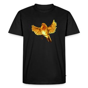 yellow bird - Men's Premium Organic T-Shirt - black - Front - Nico (187cm)