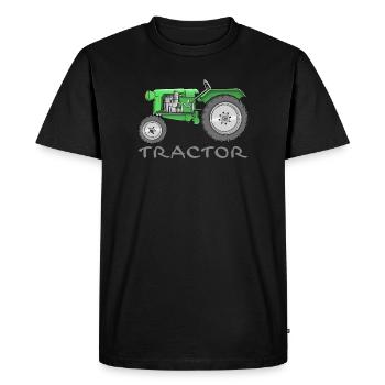 cool tractor - tractor comic - Men's Premium Organic T-Shirt - black - Front - Nico (187cm)