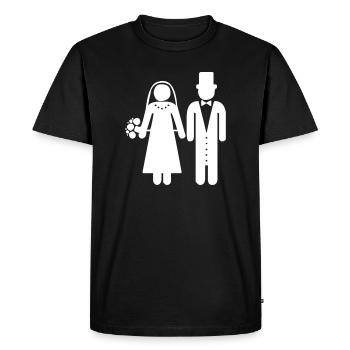 Un couple de mariage - T-shirt Premium bio Homme - noir - Devant - Nico (187cm)