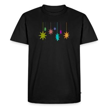 étoile de Noël - T-shirt Premium bio Homme - noir - Devant - Nico (187cm)