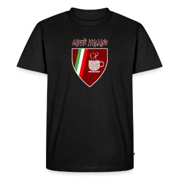 Coffee Italian / Caffè Italiano / Gift - Men's Premium Organic T-Shirt - black - Front - Nico (187cm)