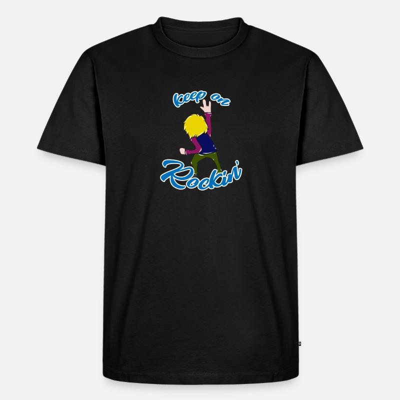 Rock 'n' Roll - Männer Premium Bio T-Shirt - Schwarz