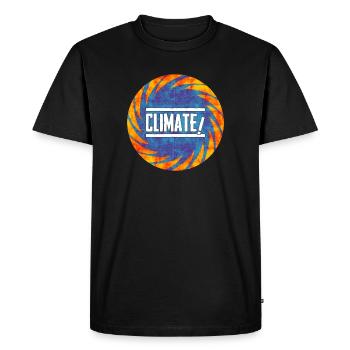 Climate Change Protest Design - Men's Premium Organic T-Shirt - black - Front - Nico (187cm)