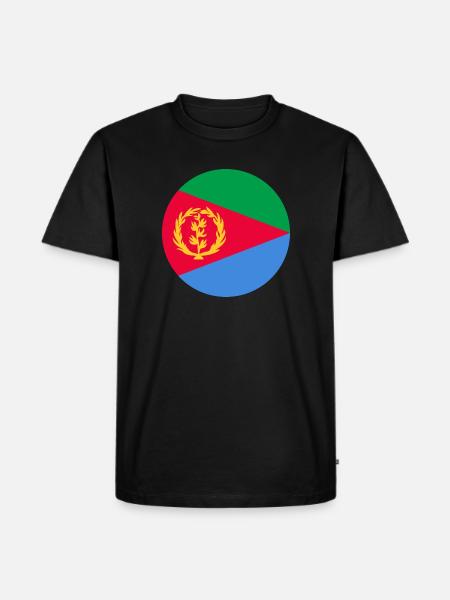 Eritrea Luftfahrt-Cockade-Militär-Emblem - Männer Premium Bio T-Shirt - Schwarz