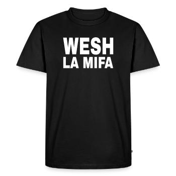 Expression artistique de la Mifa engagée - T-shirt Premium bio Homme - noir - Devant - Nico (187cm)