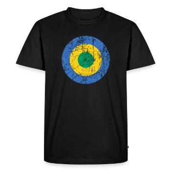 Cocarde d'aviation vintage du Gabon Afrique - T-shirt Premium bio Homme - noir - Devant - Nico (187cm)