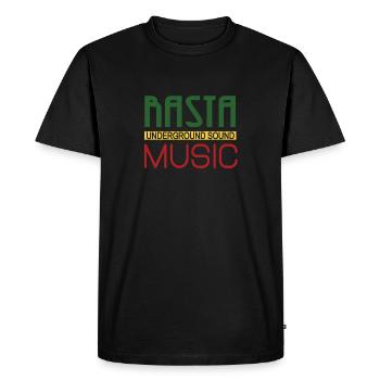 Logo sonore de Nasta Underground - T-shirt Premium bio Homme - noir - Devant - Nico (187cm)
