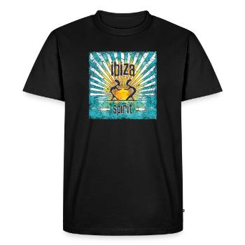 Ibiza Spirit Sun Art Design - Men's Premium Organic T-Shirt - black - Front - Nico (187cm)