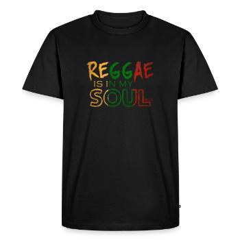 Reggae soul aux couleurs vives - T-shirt Premium bio Homme - noir - Devant - Nico (187cm)