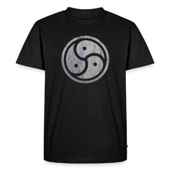 latex bondage symbole fétiche domine maîtresse - T-shirt Premium bio Homme - noir - Devant - Nico (187cm)