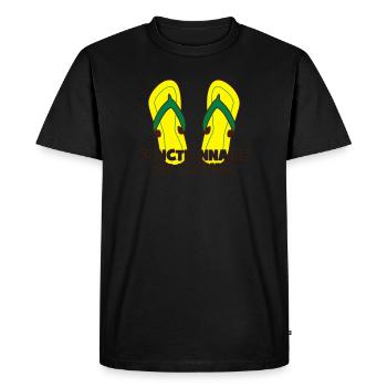 Fonctionnaire au travail ! - T-shirt Premium bio Homme - noir - Devant - Nico (187cm)