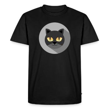 cat cats night eyes bande dessinée icône icône - T-shirt Premium bio Homme - noir - Devant - Nico (187cm)