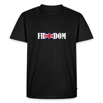 England Flag Freedom Peace UK Flag Gift - Men's Premium Organic T-Shirt - black - Front - Nico (187cm)