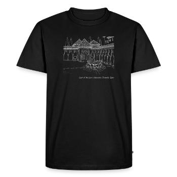 Alhambra, Court of the Lions 2 (dark) - T-shirt Premium bio Homme - noir - Devant - Nico (187cm)