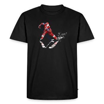 hockey - Men's Premium Organic T-Shirt - black - Front - Nico (187cm)