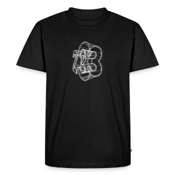 23 3D frame - Men's Premium Organic T-Shirt - black - Front - Nico (187cm)