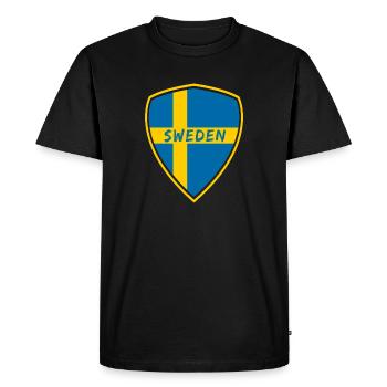 Suède Armoiries / Cadeau Scandinavie - T-shirt Premium bio Homme - noir - Devant - Nico (187cm)